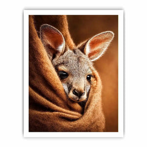 baby kangaroo canvas art nursery
