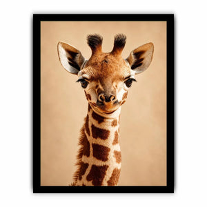 gentle giraffe animal canvas nursery