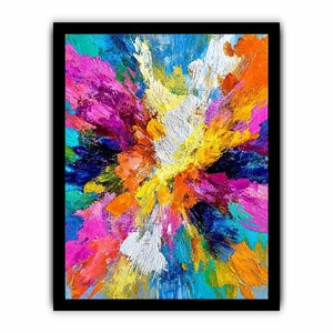colorful abstract expressionist canvas