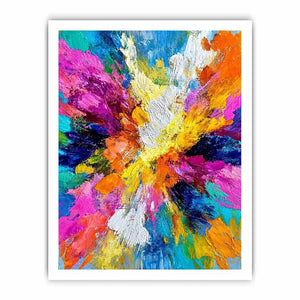colorful abstract expressionist canvas