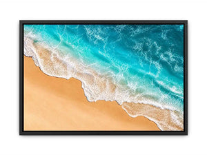 aqua beach aerial canvas print