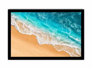 aqua beach aerial canvas print