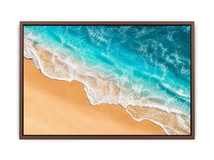aqua beach aerial canvas print
