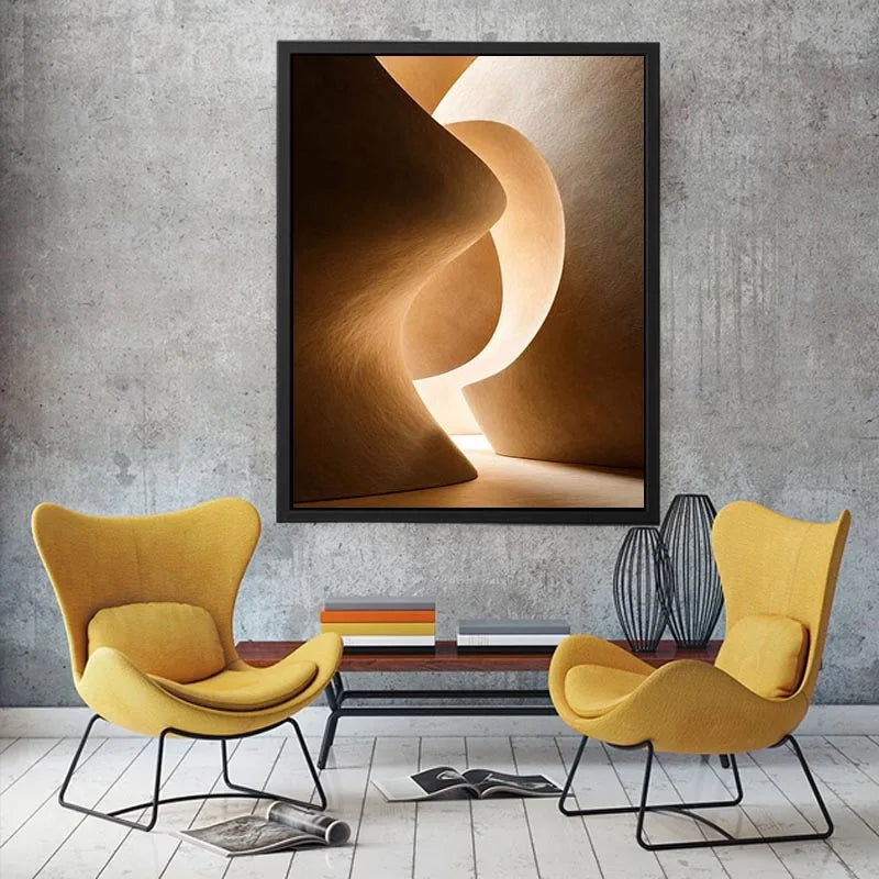 neutral architectural abstract canvas