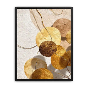 gold neutral geometric abstract canvas