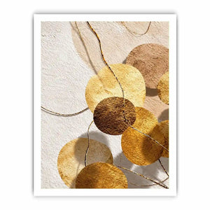 gold neutral geometric abstract canvas