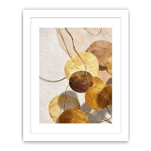 gold neutral geometric abstract canvas