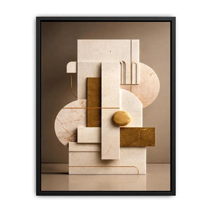 neutral marble geometric wall art