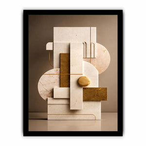 neutral marble geometric wall art
