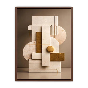 neutral marble geometric wall art