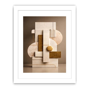 neutral marble geometric wall art