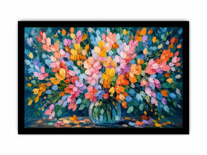 abstract pastel flower field colorful modern wall art