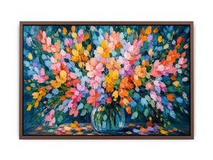 abstract pastel flower field colorful modern wall art