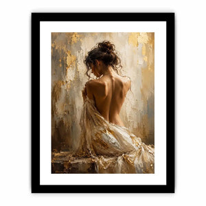 elegant figurative woman canvas bedroom