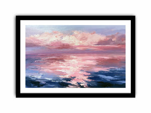 abstract ocean sunset canvas print