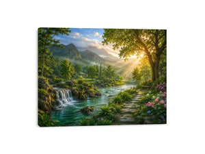 mountain river landscape wall art