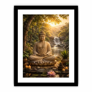 buddha meditation lotus canvas artwork