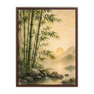 asian bamboo landscape bedroom canvas art