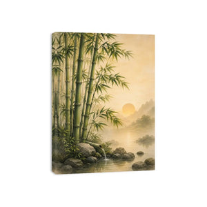 asian bamboo landscape bedroom canvas art