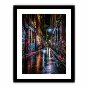 neon graffiti alley urban wall art