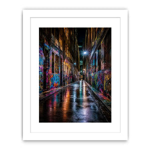 neon graffiti alley urban wall art