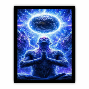 blue cosmic meditation canvas print