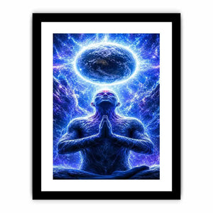 blue cosmic meditation canvas print