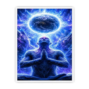 blue cosmic meditation canvas print
