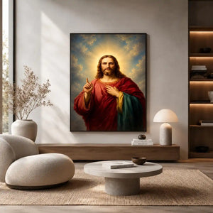 classic jesus portrait canvas print