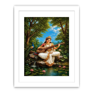 saraswati veena canvas art home