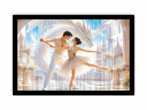 fantasy dragon ballet canvas art living room