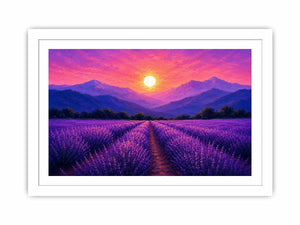 lavender field sunset landscape canvas print
