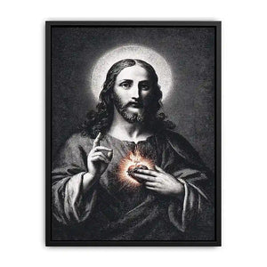 sacred heart jesus canvas art prayer room