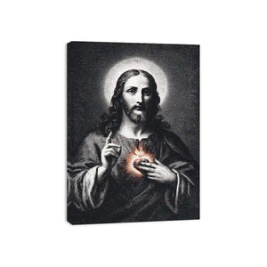 sacred heart jesus canvas art prayer room