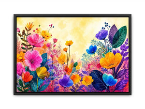 colorful floral botanical canvas