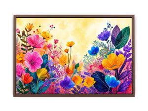 colorful floral botanical canvas