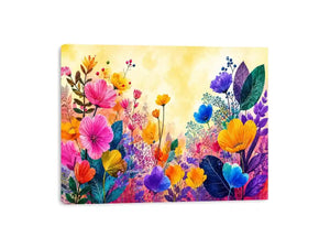 colorful floral botanical canvas