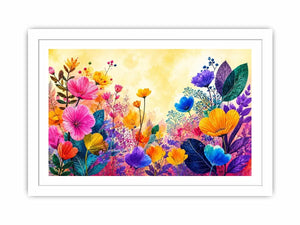 colorful floral botanical canvas