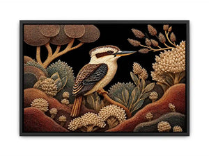 kookaburra native botanical canvas