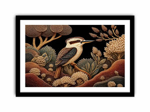 kookaburra native botanical canvas