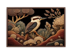 kookaburra native botanical canvas