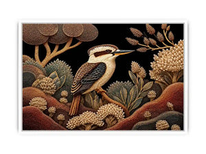 kookaburra native botanical canvas