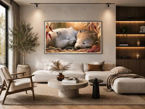 sleeping wombats wildlife canvas nursery decor