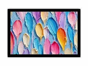 colorful impasto petal canvas