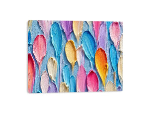 colorful impasto petal canvas