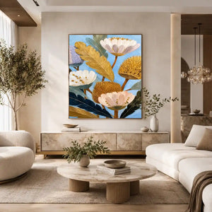 golden banksia botanical canvas print
