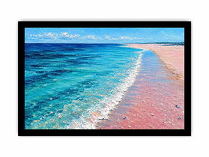 turquoise beach shoreline canvas art
