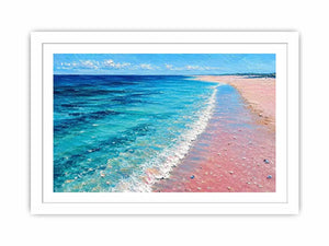 turquoise beach shoreline canvas art