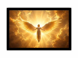 golden angel spiritual wall art