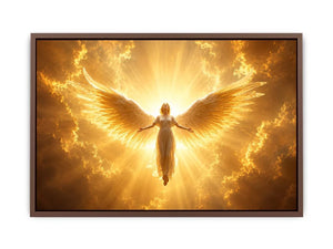 golden angel spiritual wall art